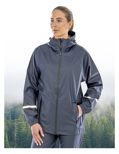RES-R915X-Prism PU Waterproof Jacket with Reflective Bands et Recycled Backing 2